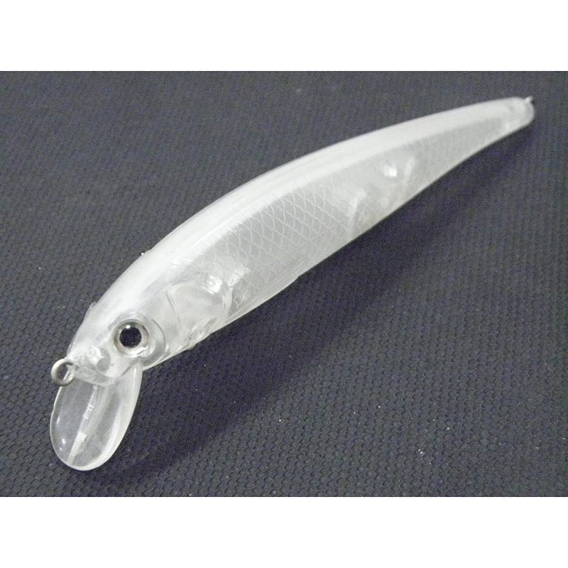 wLure 10 Blank Unpainted Minnow Jerkbait Slow Floating Tight Wobble Fishing Lures with Free Eyes UPM509 - Image 3